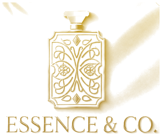 Essence & Co. logo — gold perfume bottle emblem above the wordmark